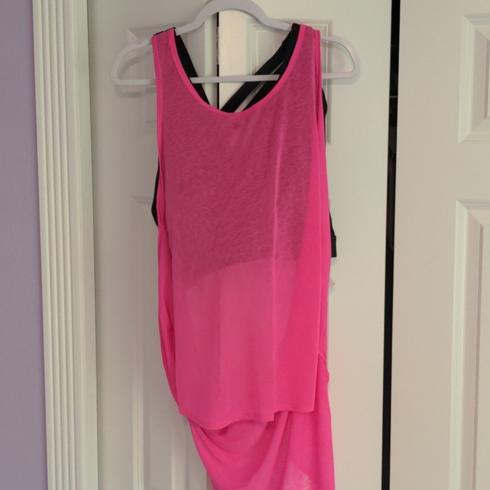 Fabletics Bra with tank black pink 3x